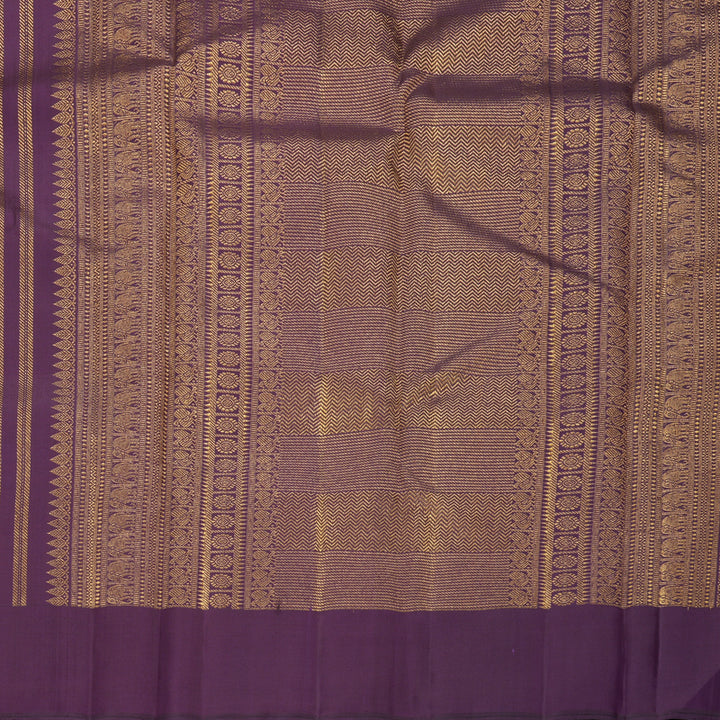 Hayagrivas Handloom Plum Purple Kanjivaram Silk Saree KBF1003I1-2