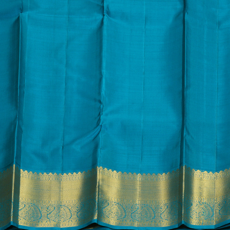 Hayagrivas Handloom Lilac Kanjivaram Silk Saree with Rama Blue Border KBF1004I1-1