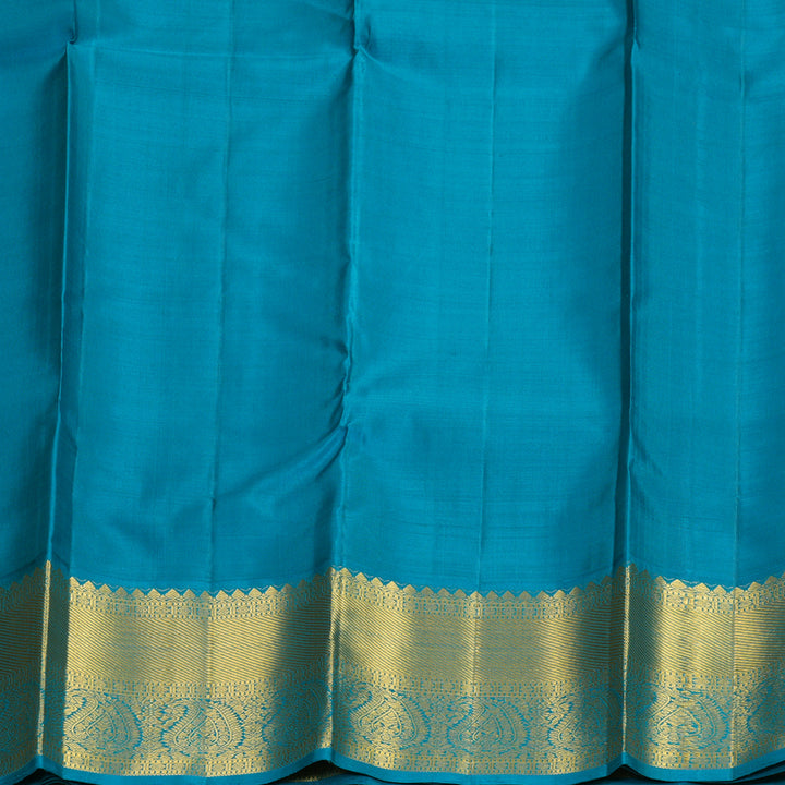 Hayagrivas Handloom Lilac Kanjivaram Silk Saree with Rama Blue Border KBF1004I1-1