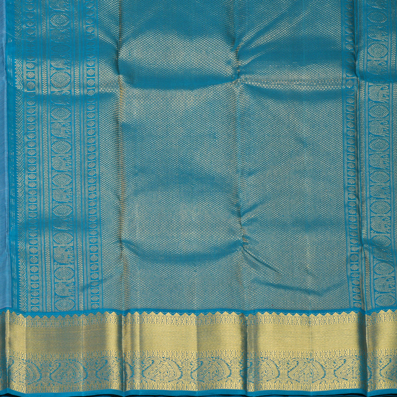 Hayagrivas Handloom Lilac Kanjivaram Silk Saree with Rama Blue Border KBF1004I1-1
