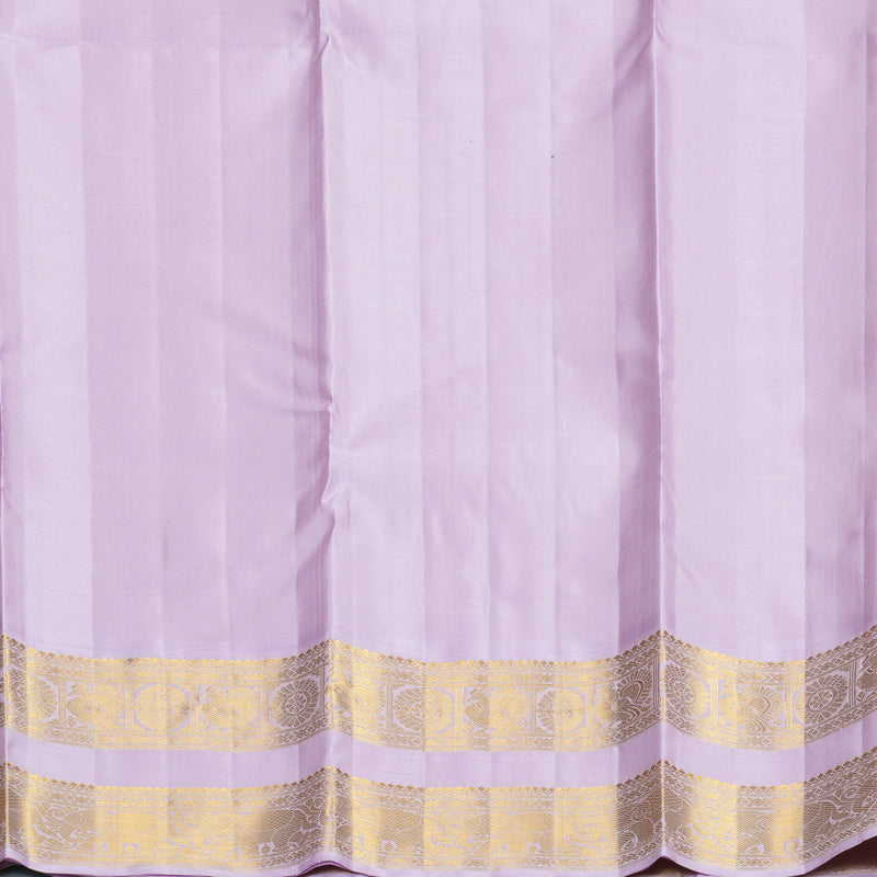 Hayagrivas Handloom Rani Pink Kanjivaram Silk Saree with Lilac Border KBF1004I2-1