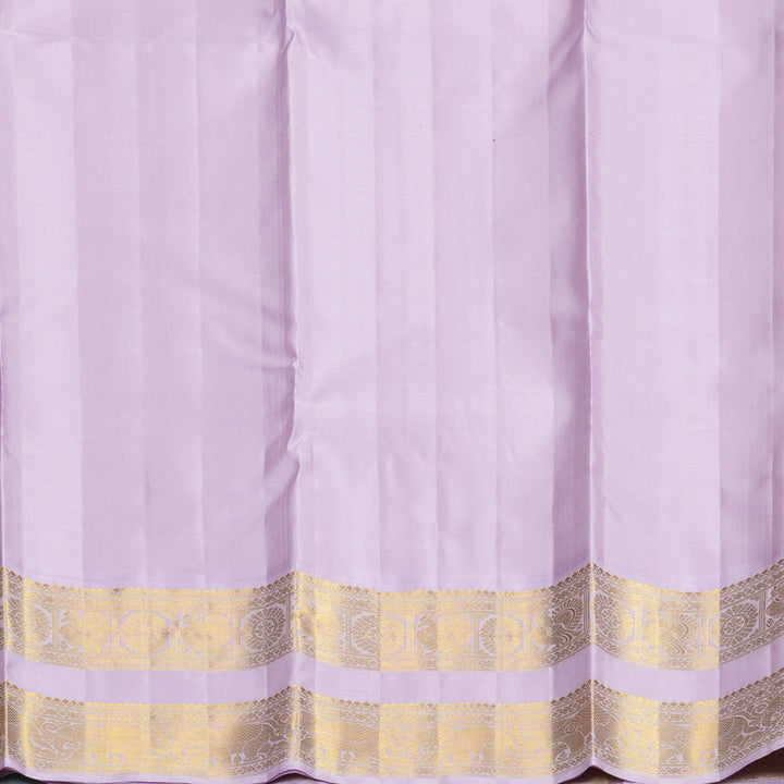 Hayagrivas Handloom Rani Pink Kanjivaram Silk Saree with Lilac Border KBF1004I2-1
