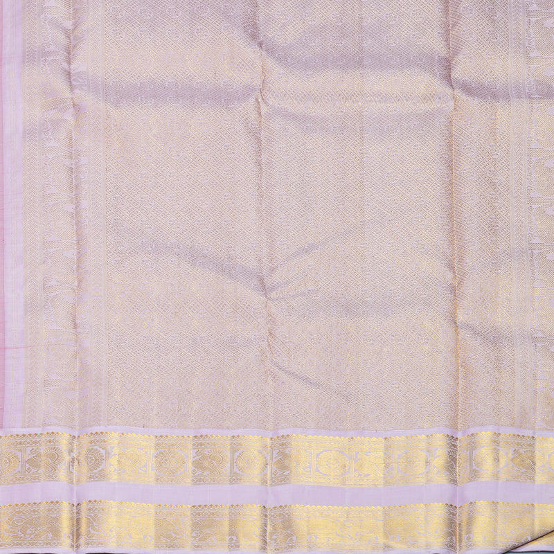 Hayagrivas Handloom Rani Pink Kanjivaram Silk Saree with Lilac Border KBF1004I2-1