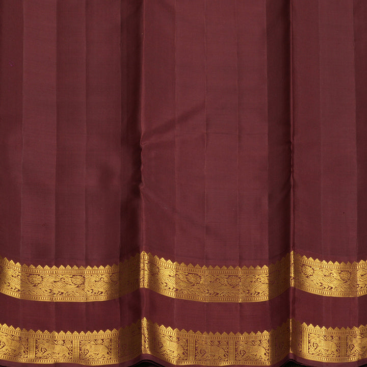 Hayagrivas Handloom Red Kanjivaram Silk Saree with Brown Border KBF1004I2-2