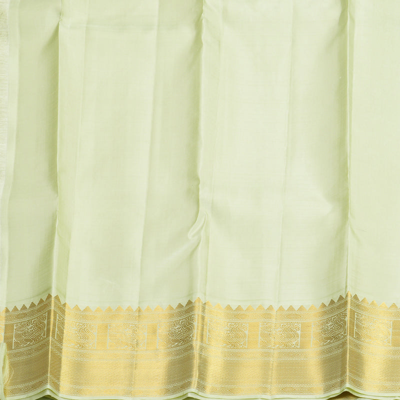 Hayagrivas Handloom Meenakshi Green Kanjivaram Silk Saree with Pista Green Border KBF1004I2-3