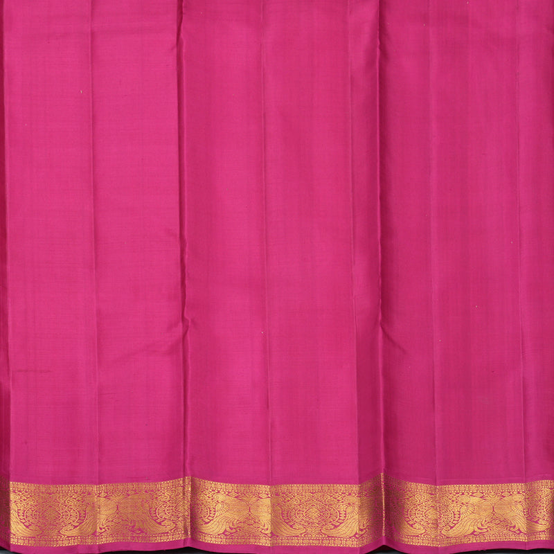 Hayagrivas Handloom Fanta Orange Kanjivaram Silk Saree with Pink Border KBF1004I4-1