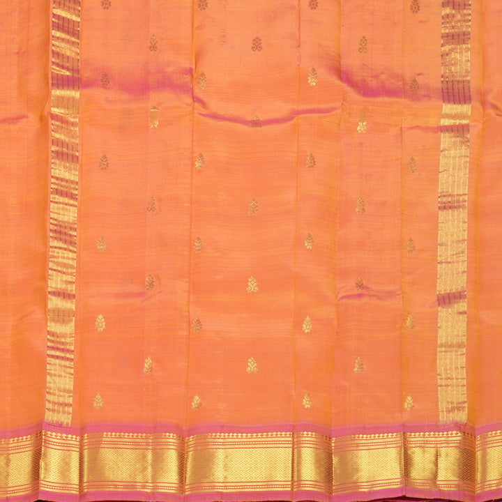 Hayagrivas Yellow Pure One-sided Border Kanjivaram Silk Saree KBF1005I1-20