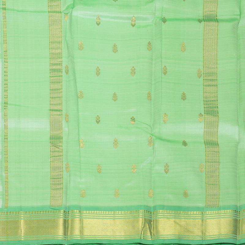 Hayagrivas Milk White Pure One-sided Border Kanjivaram Silk Saree KBF1005I1-23