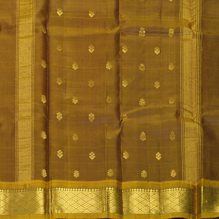 Hayagrivas Deep Snuff Pure One-sided Border Kanjivaram Silk Saree KBF1005I1-27