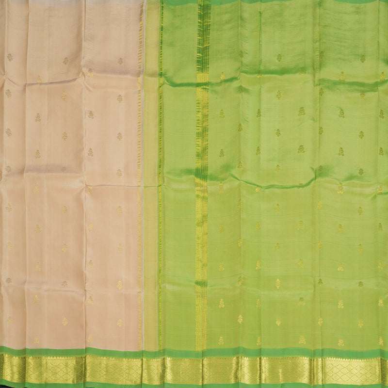 Hayagrivas Sandal Pure One-sided Border Kanjivaram Silk Saree KBF1005I1-32