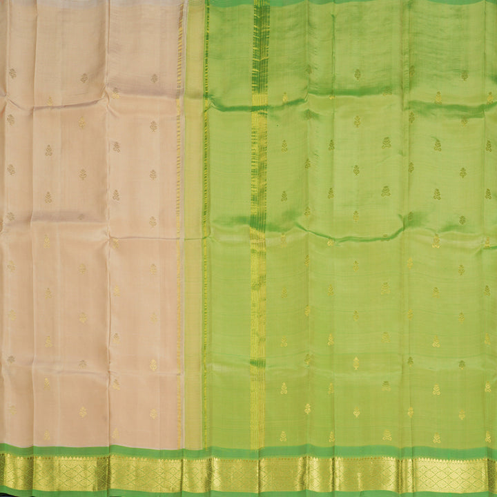 Hayagrivas Sandal Pure One-sided Border Kanjivaram Silk Saree KBF1005I1-32