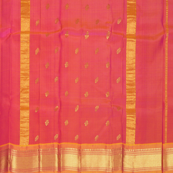 Hayagrivas Rani Pink Pure One-sided Border Kanjivaram Silk Saree KBF1005I1-41