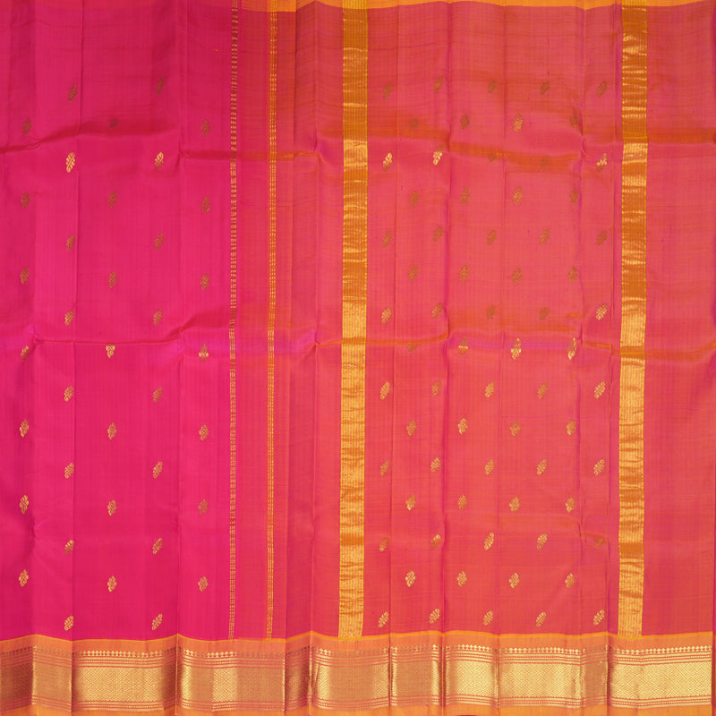 Hayagrivas Rani Pink Pure One-sided Border Kanjivaram Silk Saree KBF1005I1-41