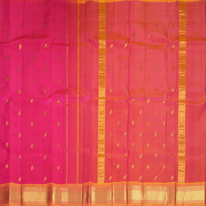 Hayagrivas Rani Pink Pure One-sided Border Kanjivaram Silk Saree KBF1005I1-41