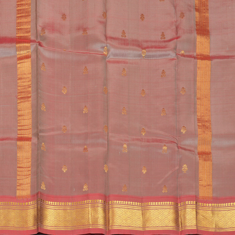 Hayagrivas Sea Blue Pure One-sided Border Kanjivaram Silk Saree KBF1005I1-43