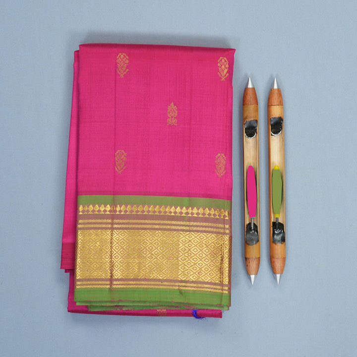 Hayagrivas Pink Pure One-sided Border Kanjivaram Silk Saree KBF1005I1-47