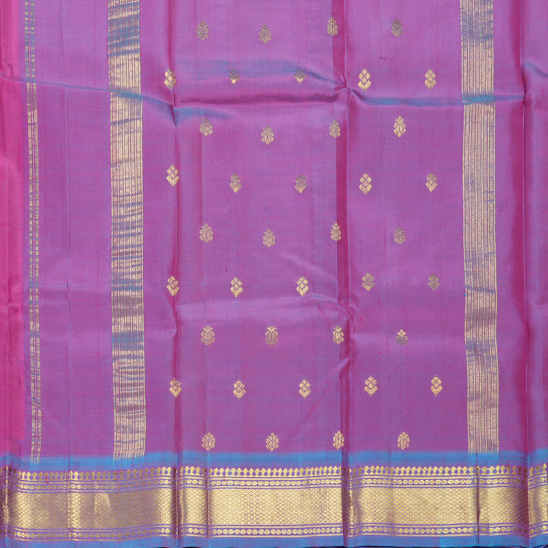 Hayagrivas Rani Pink Pure One-sided Border Kanjivaram Silk Saree KBF1005I1-53