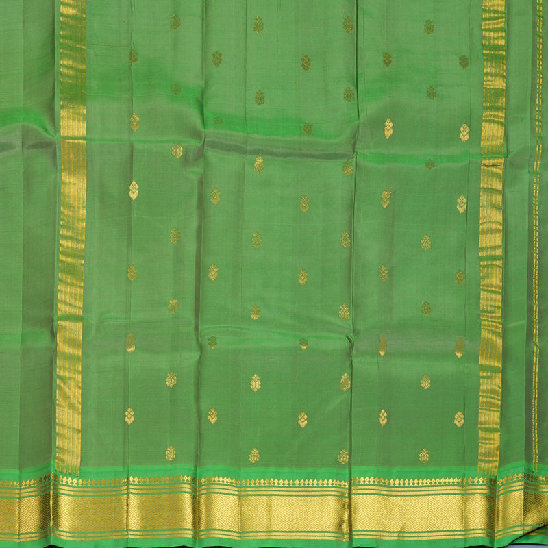 Hayagrivas Grey Pure One-sided Border Kanjivaram Silk Saree KBF1005I1-7