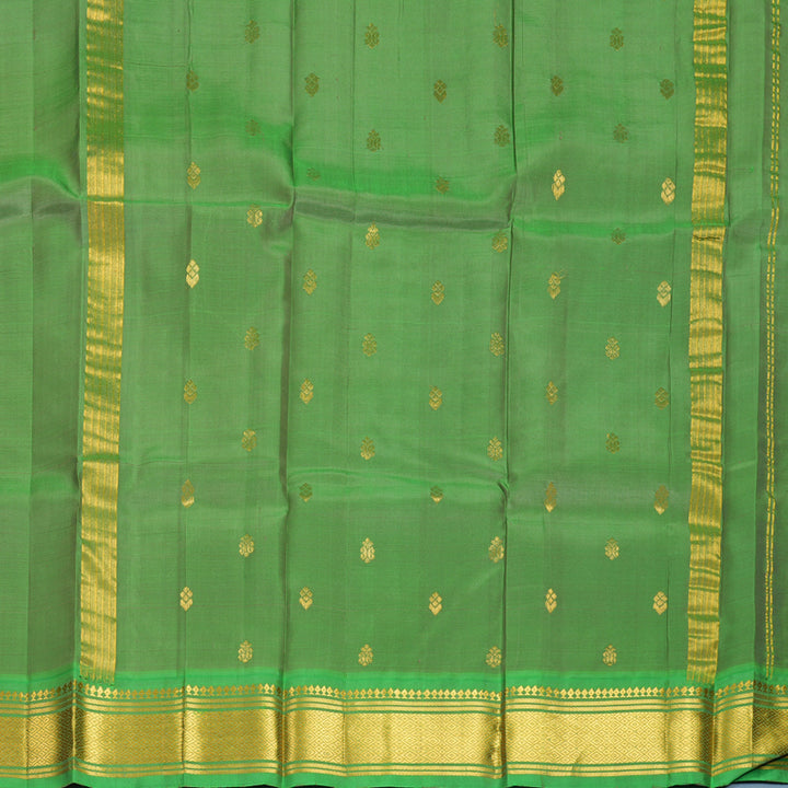 Hayagrivas Grey Pure One-sided Border Kanjivaram Silk Saree KBF1005I1-7