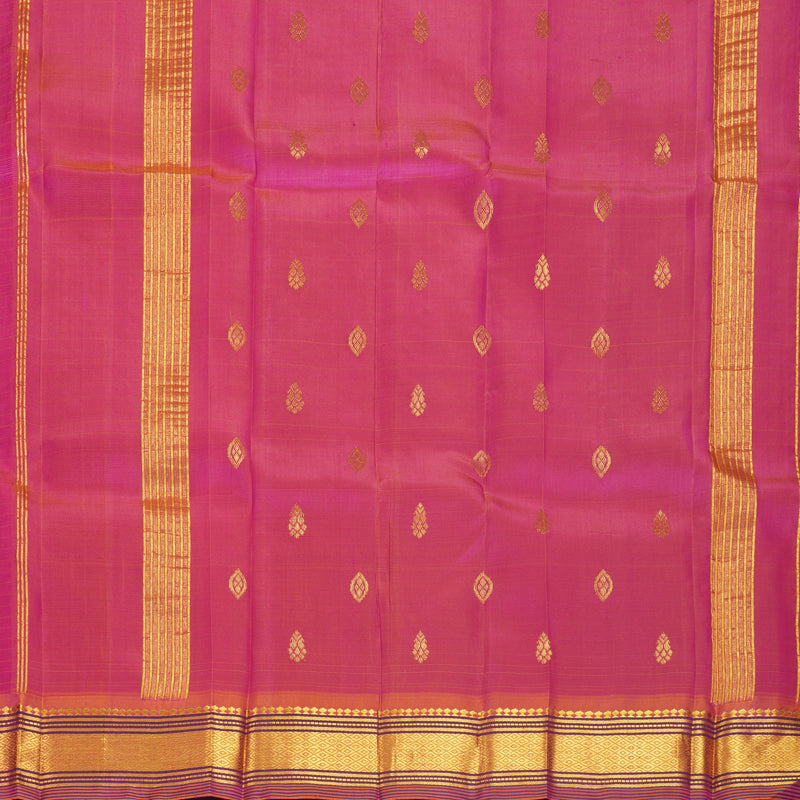 Hayagrivas Pink Pure One-sided Border Kanjivaram Silk Saree KBF1005I2-3