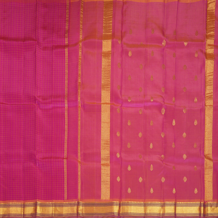 Hayagrivas Pink Pure One-sided Border Kanjivaram Silk Saree KBF1005I2-3