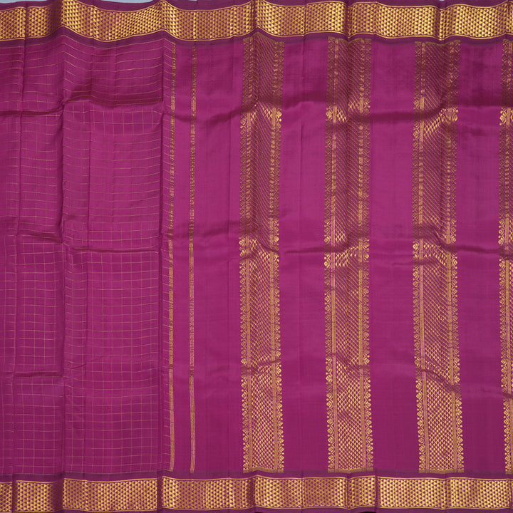Hayagrivas Handloom Magenta Kanjivaram Silk Saree KBF1005I3-1