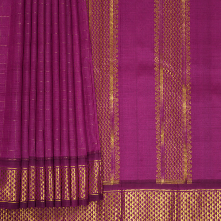 Hayagrivas Handloom Magenta Kanjivaram Silk Saree KBF1005I3-1