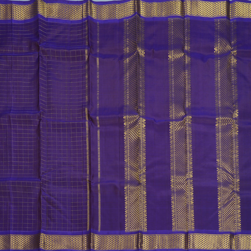 Hayagrivas Handloom Purple Kanjivaram Silk Saree KBF1005I3-2