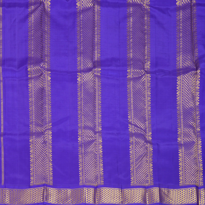 Hayagrivas Handloom Purplish-Blue Kanjivaram Silk Saree KBF1005I3-4