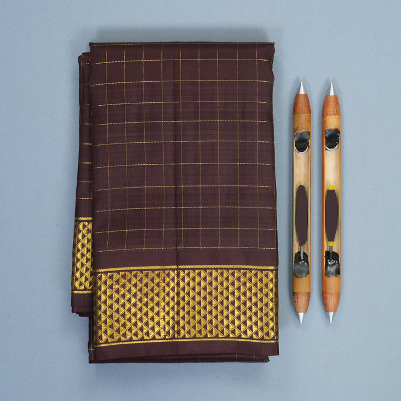 Hayagrivas Handloom Deep Snuff Kanjivaram Silk Saree KBF1005I3-5