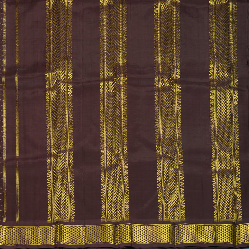 Hayagrivas Handloom Deep Snuff Kanjivaram Silk Saree KBF1005I3-5