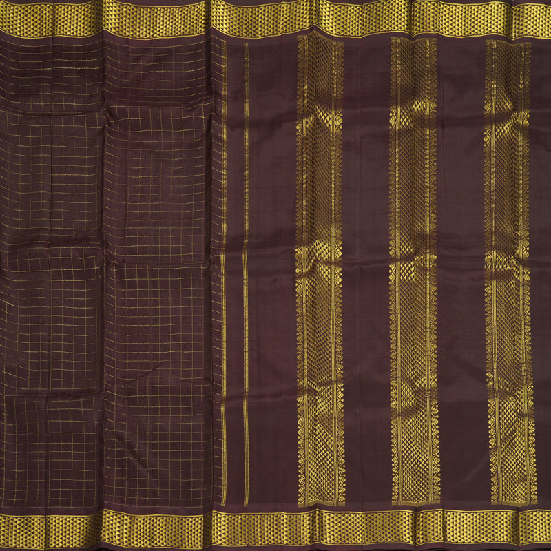 Hayagrivas Handloom Deep Snuff Kanjivaram Silk Saree KBF1005I3-5