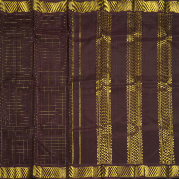 Hayagrivas Handloom Deep Snuff Kanjivaram Silk Saree KBF1005I3-5