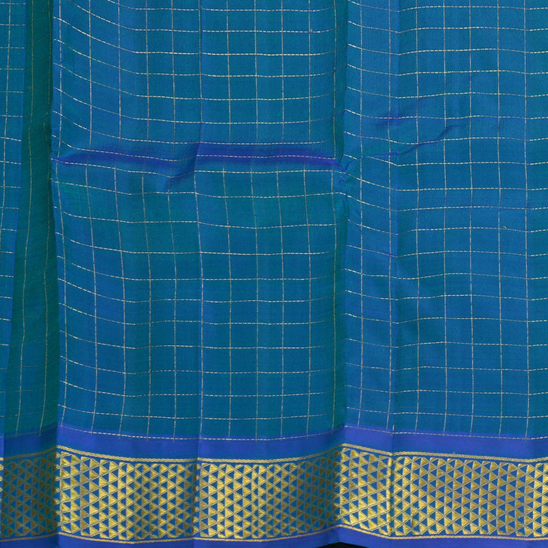 Hayagrivas Handloom Peacock Green Kanjivaram Silk Saree KBF1005I3-6