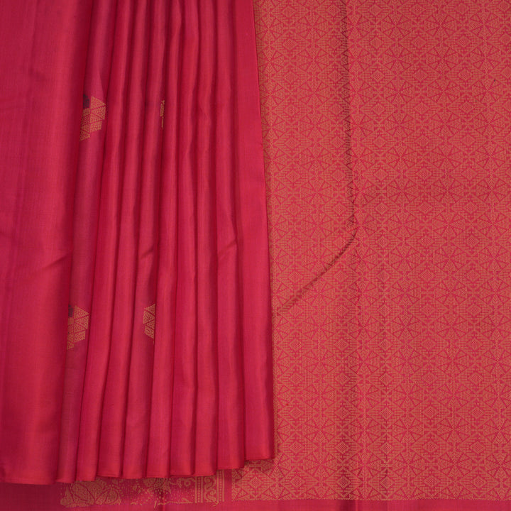 Hayagrivas Pink Handloom Soft Silk Saree KBF1007I1-13