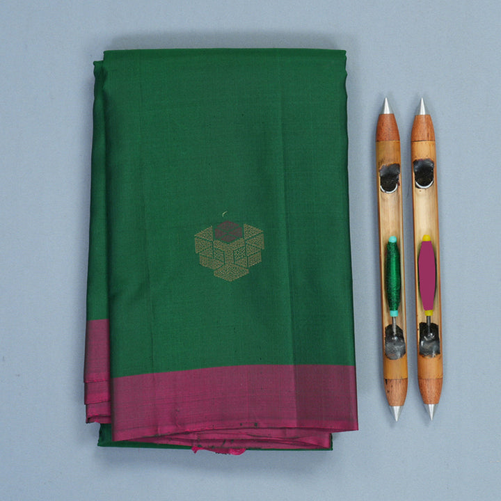 Hayagrivas Bottle Green Handloom Soft Silk Saree KBF1007I1-17