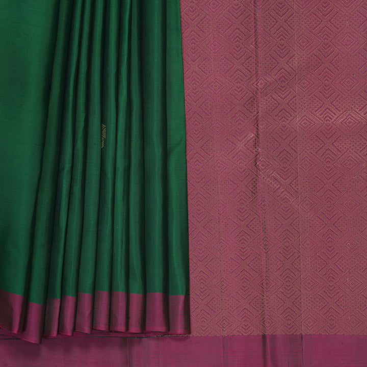 Hayagrivas Bottle Green Handloom Soft Silk Saree KBF1007I1-17