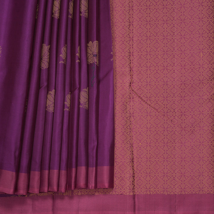 Hayagrivas Purple Handloom Soft Silk Saree KBF1007I1-22
