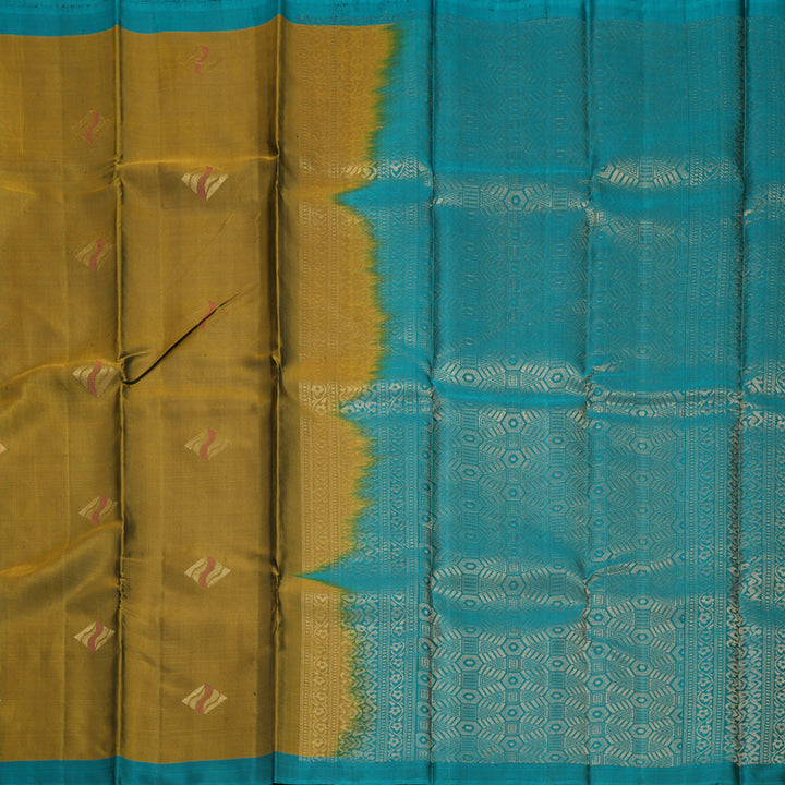 Hayagrivas Honey Mustard Handloom Soft Silk Saree KBF1007I1-27