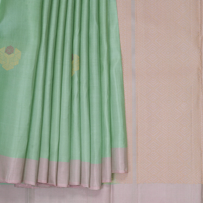 Hayagrivas Pista Green Handloom Soft Silk Saree KBF1007I1-38