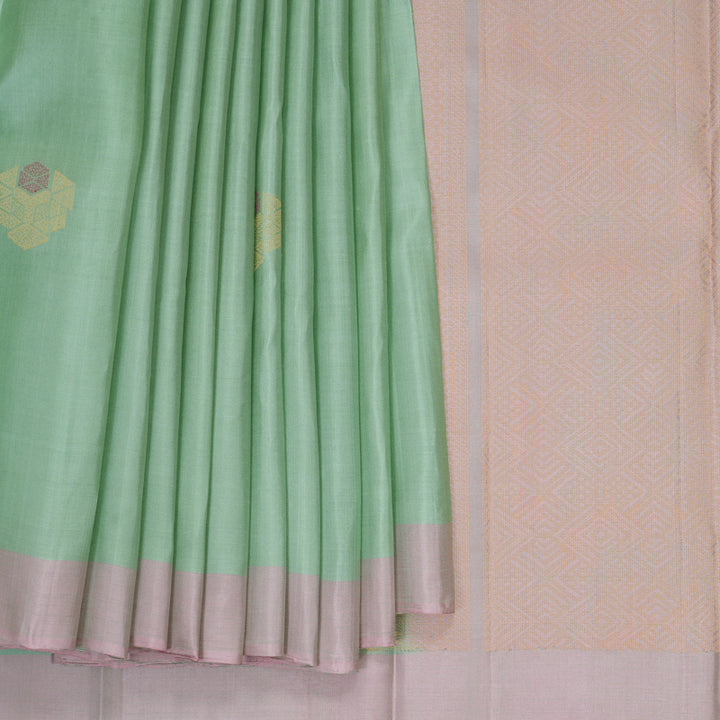 Hayagrivas Pista Green Handloom Soft Silk Saree KBF1007I1-38