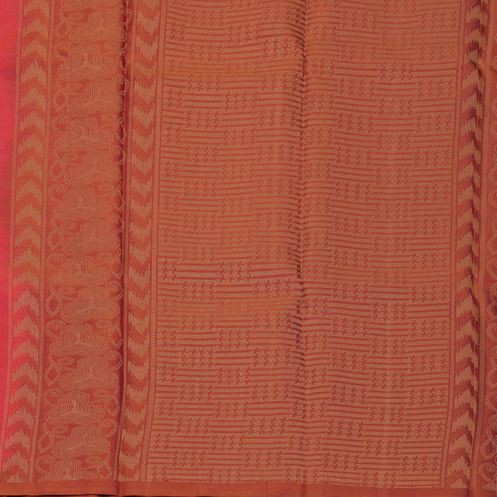 Hayagrivas Reddish-Orange Handloom Soft Silk Saree KBF1007I1-4