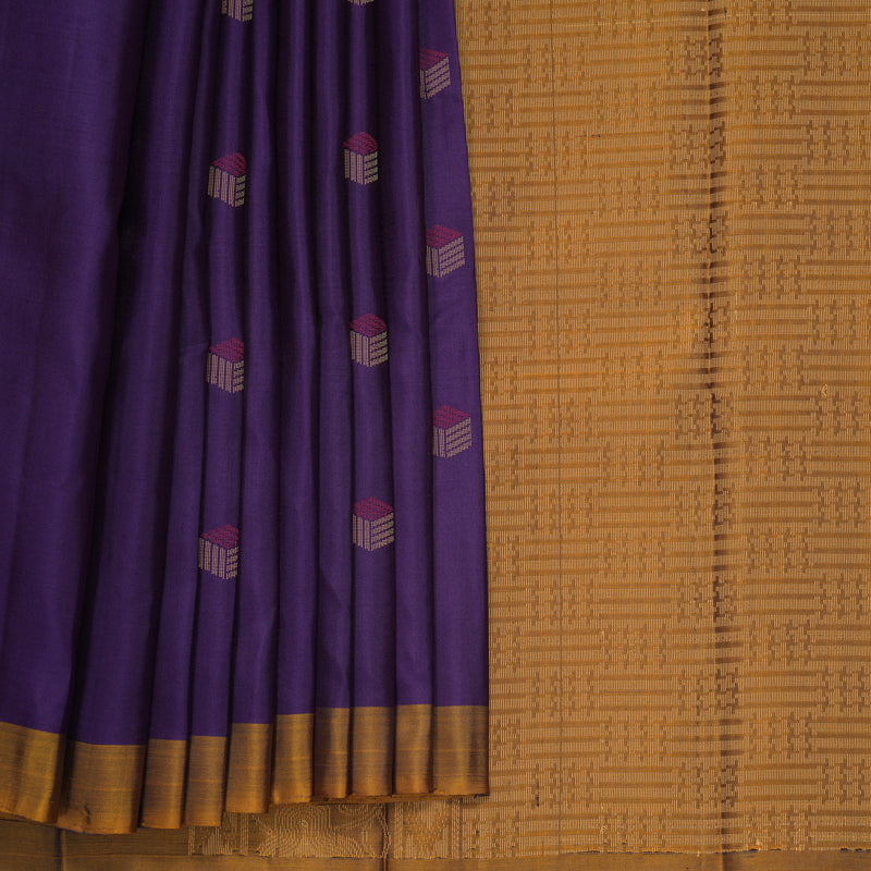 Hayagrivas Purple Handloom Soft Silk Saree KBF1007I1-6