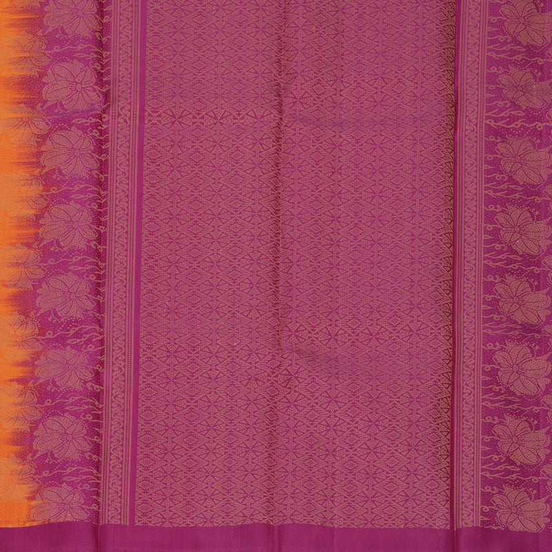 Hayagrivas Orange Handloom Soft Silk Saree KBF1007I1-7