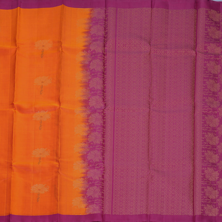 Hayagrivas Orange Handloom Soft Silk Saree KBF1007I1-7