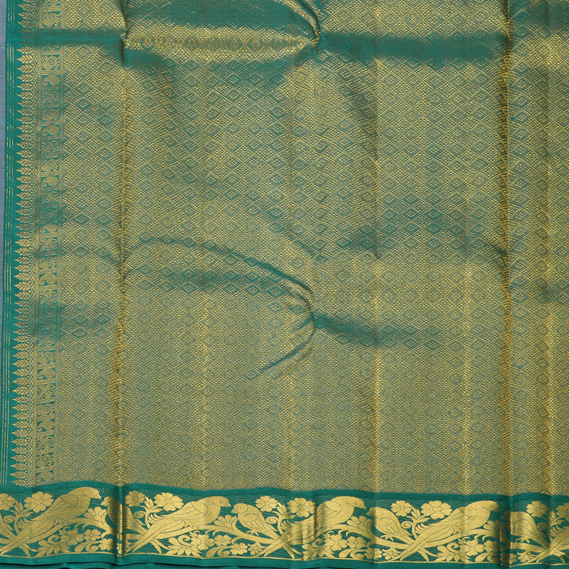Hayagrivas Handloom Lotus Pink Kanjivaram Silk Saree with Ramar Green Border KBF1008I4-1