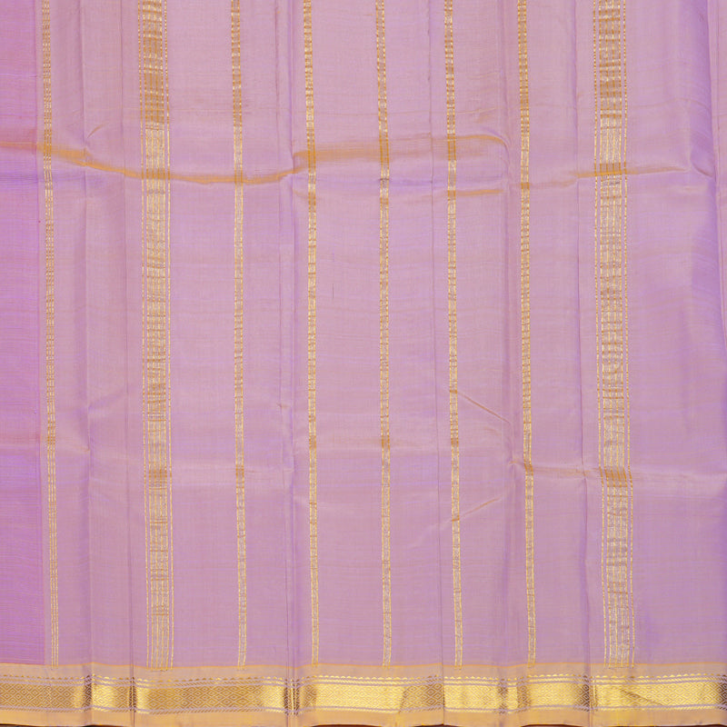 Hayagrivas Lavender Pure One-sided Border Kanjivaram Silk Saree KBF1010I1-3