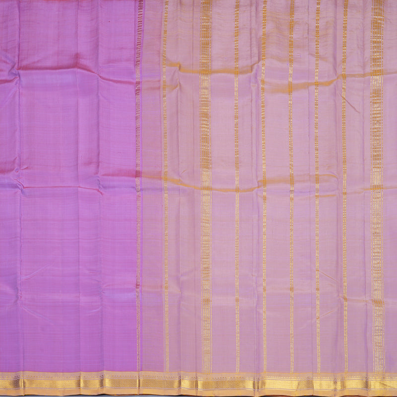 Hayagrivas Lavender Pure One-sided Border Kanjivaram Silk Saree KBF1010I1-3