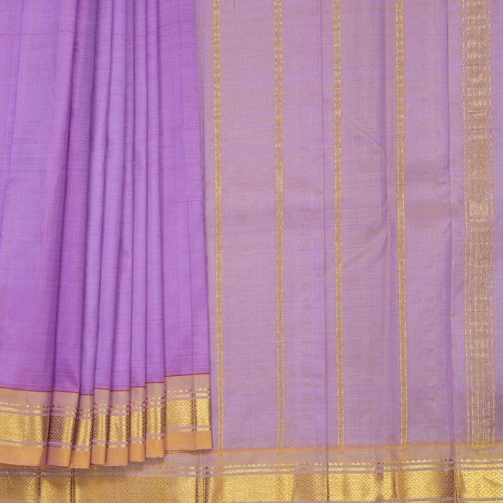 Hayagrivas Lavender Pure One-sided Border Kanjivaram Silk Saree KBF1010I1-3