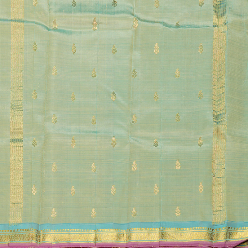 Hayagrivas Carrot Orange Pure One-sided Border Kanjivaram Silk Saree KBF1010I1-7
